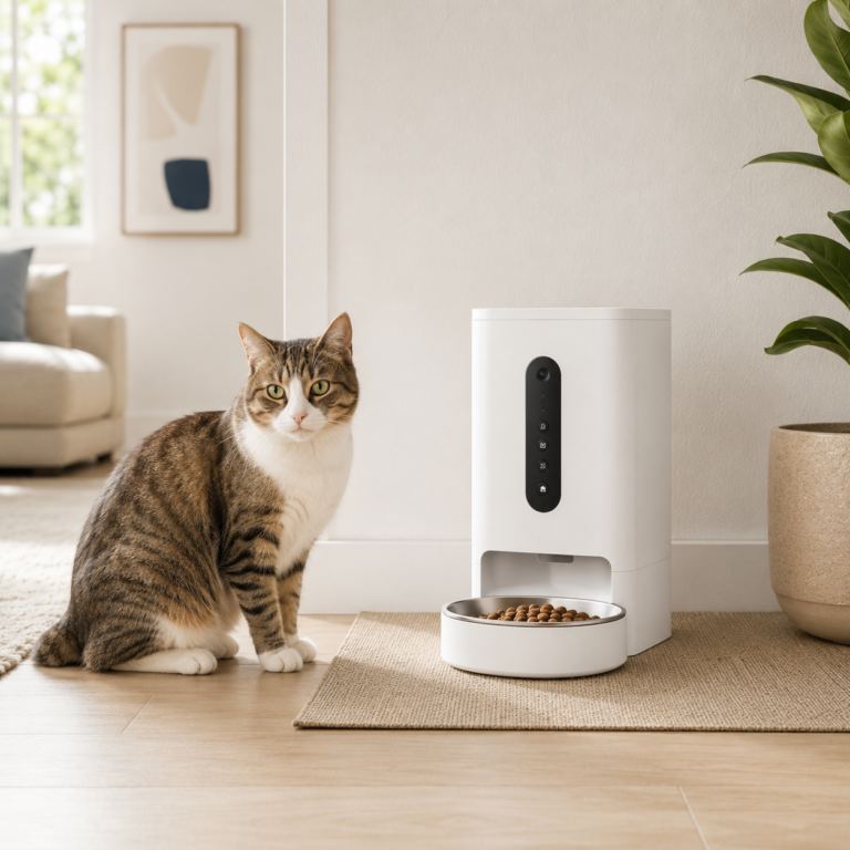 ANDOLL HOME 4L automatic cat feeder with scheduled feeding bowl